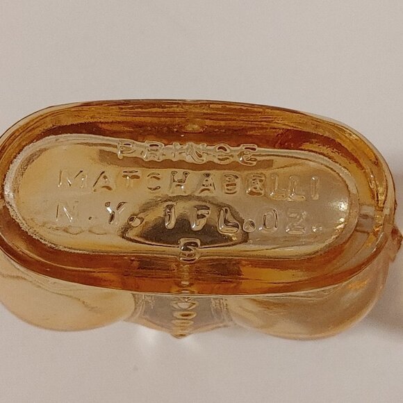 Vintage Prince Matchabelli Golden Autumn Fragrance 1oz EMPTY Carnival Glass - Picture 6 of 6